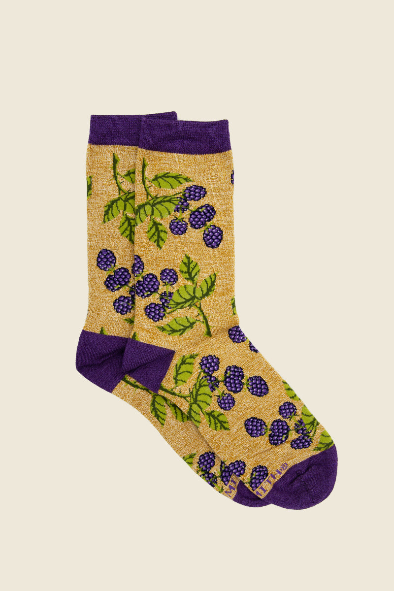 Women&#39;s Bunch of Blackberries Socks
