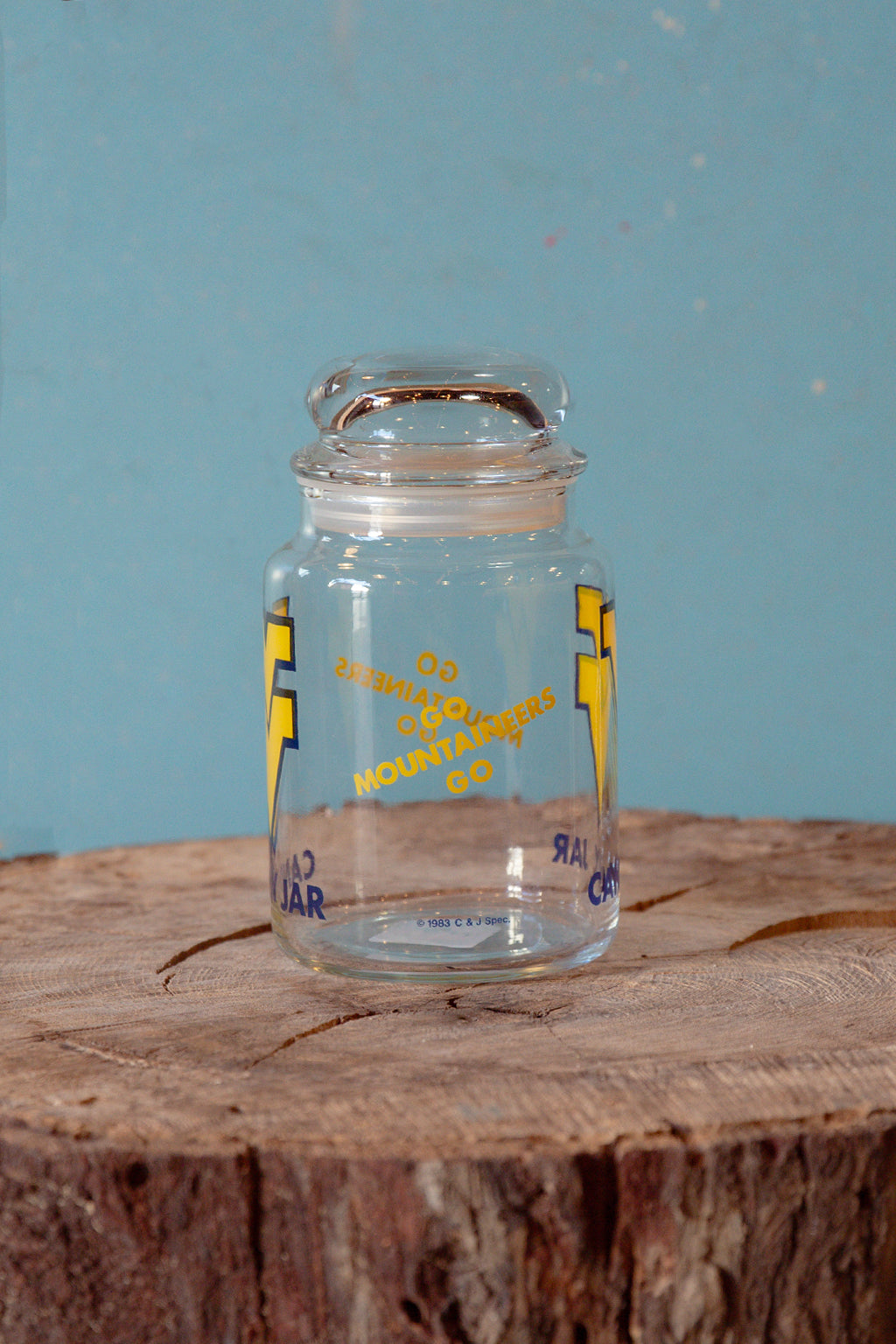 Vintage WVU Candy Jar